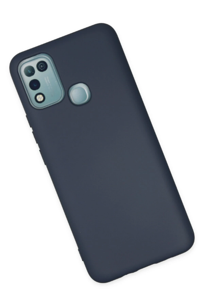 Newface İnfinix Hot 10 Play Kılıf Nano içi Kadife Silikon - Lacivert resmi