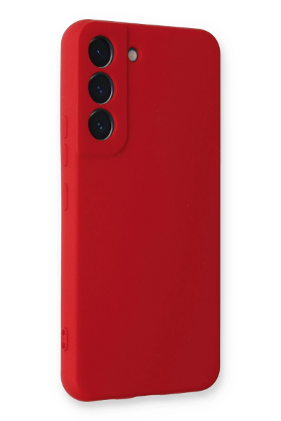 Newface Samsung Galaxy S22 Plus Kılıf Nano içi Kadife Silikon - Kırmızı resmi