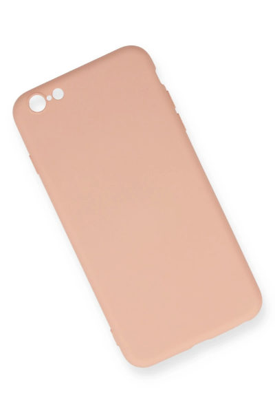 Newface iPhone 6 Plus Kılıf Nano içi Kadife Silikon - Pudra resmi