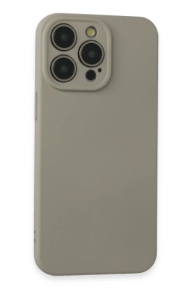 Newface iPhone 15 Pro Max Kılıf Nano içi Kadife Silikon - Beyaz Titanyum resmi