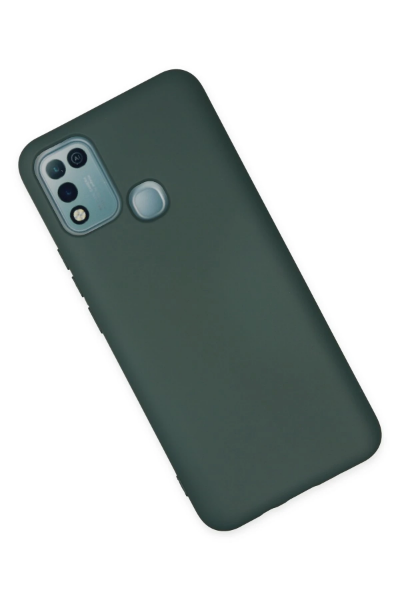 Newface İnfinix Hot 10 Play Kılıf Nano içi Kadife Silikon - Koyu Yeşil resmi