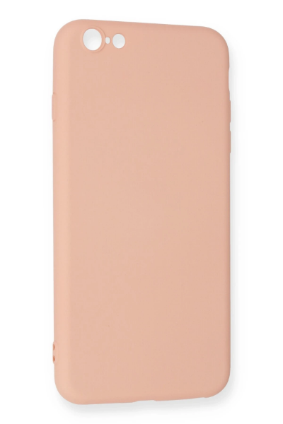 Newface iPhone 6 Plus Kılıf Nano içi Kadife Silikon - Pudra resmi