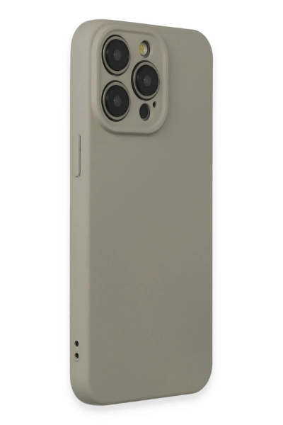 Newface iPhone 15 Pro Max Kılıf Nano içi Kadife Silikon - Beyaz Titanyum resmi