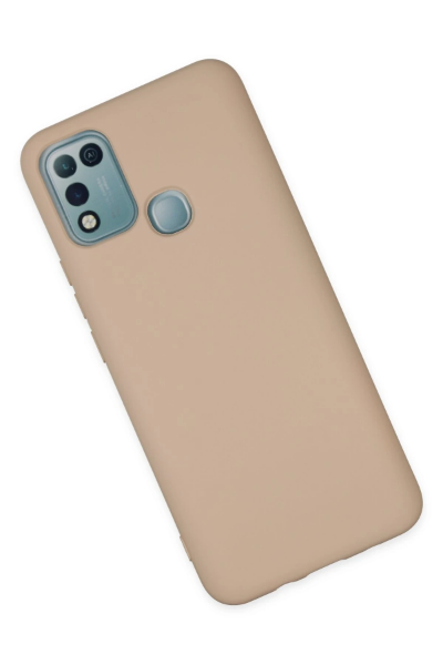Newface İnfinix Hot 10 Play Kılıf Nano içi Kadife Silikon - Pudra resmi