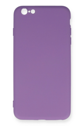 Newface iPhone 6 Plus Kılıf Nano içi Kadife Silikon - Mor resmi