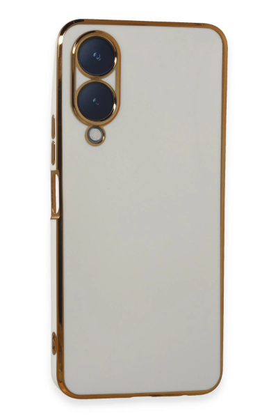 Newface Vivo Y17S Kılıf Volet Silikon - Beyaz resmi