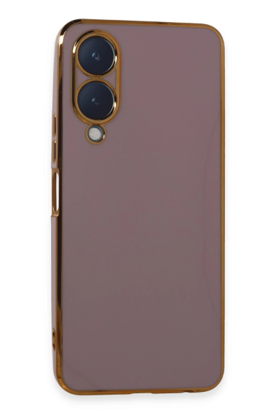 Newface Vivo Y17S Kılıf Volet Silikon - Mor resmi