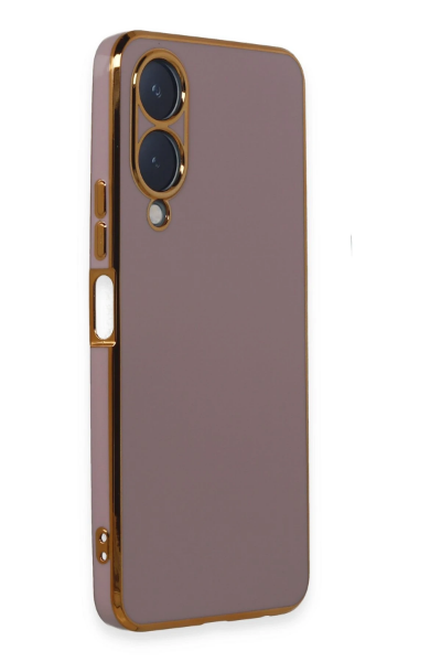 Newface Vivo Y17S Kılıf Volet Silikon - Mor resmi