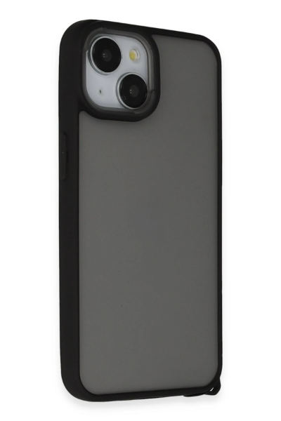 Newface iPhone 15 Kılıf Elegant Kapak - Siyah resmi