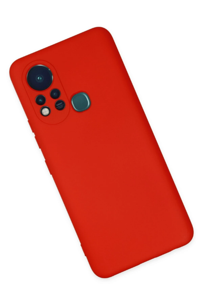Newface İnfinix Hot 11s Kılıf Nano içi Kadife Silikon - Kırmızı resmi