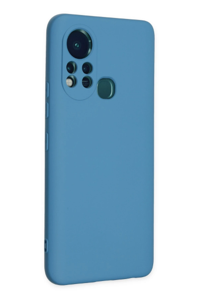 Newface İnfinix Hot 11s Kılıf Nano içi Kadife Silikon - Mavi resmi