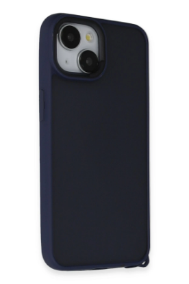 Newface iPhone 15 Kılıf Elegant Kapak - Lacivert resmi