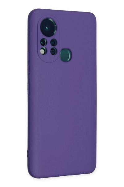 Newface İnfinix Hot 11s Kılıf Nano içi Kadife Silikon - Mor resmi