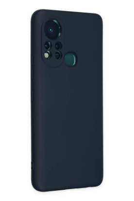 Newface İnfinix Hot 11s Kılıf Nano içi Kadife Silikon - Lacivert resmi