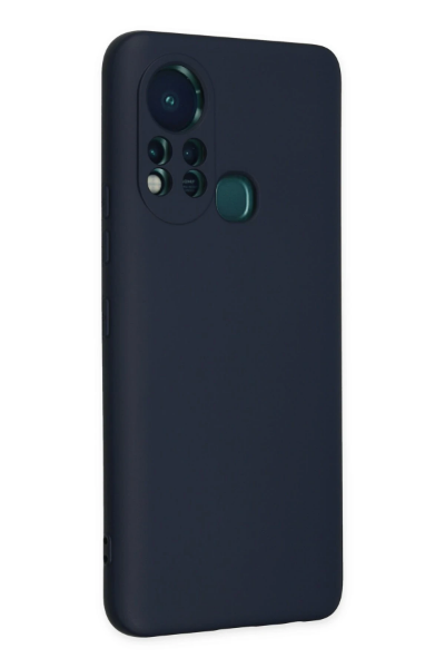 Newface İnfinix Hot 11s Kılıf Nano içi Kadife Silikon - Lacivert resmi