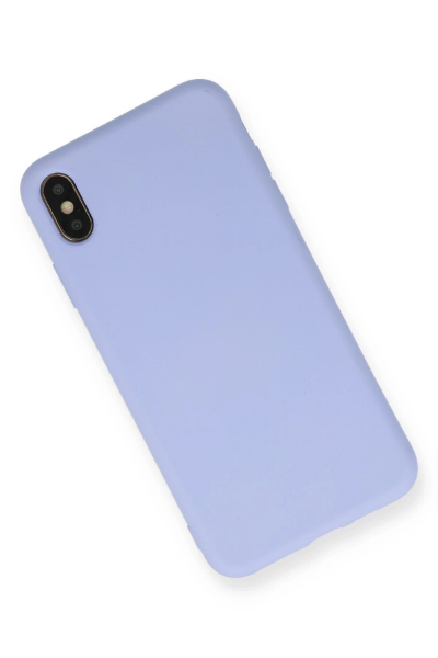 Newface iPhone X Kılıf Nano içi Kadife Silikon - Lila resmi