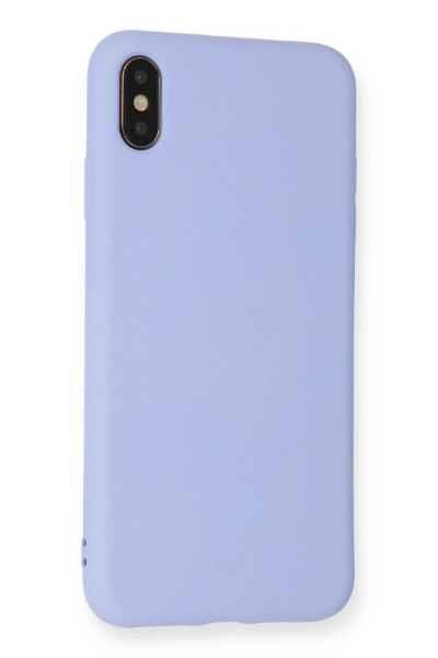 Newface iPhone X Kılıf Nano içi Kadife Silikon - Lila resmi