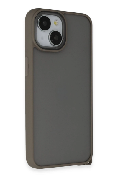 Newface iPhone 15 Kılıf Elegant Kapak - Titan Gri resmi