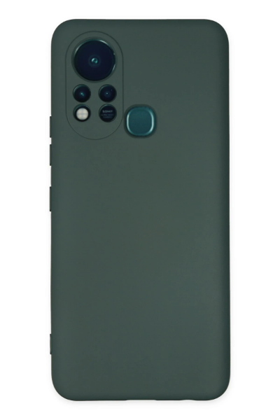Newface İnfinix Hot 11s Kılıf Nano içi Kadife Silikon - Koyu Yeşil resmi