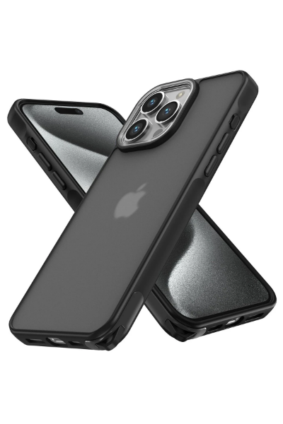 Newface iPhone 15 Pro Kılıf Elegant Kapak - Siyah resmi