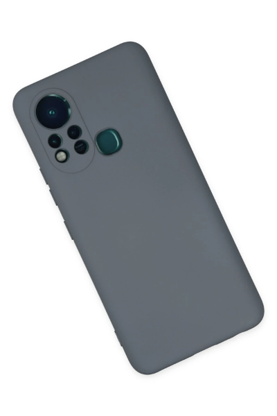 Newface İnfinix Hot 11s Kılıf Nano içi Kadife Silikon - Gri resmi