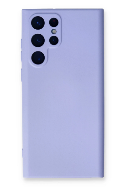 Newface Samsung Galaxy S22 Ultra Kılıf Nano içi Kadife Silikon - Lila resmi