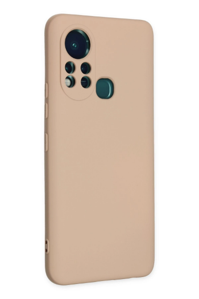 Newface İnfinix Hot 11s Kılıf Nano içi Kadife Silikon - Pudra resmi