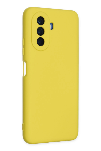 Newface Huawei Nova Y70 Kılıf Nano içi Kadife Silikon - Sarı resmi