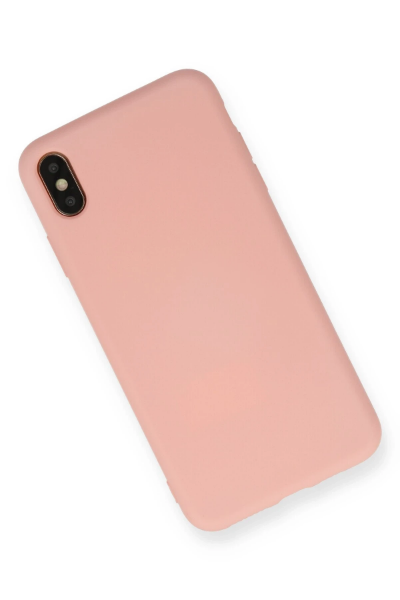 Newface iPhone XS Max Kılıf Nano içi Kadife Silikon - Pembe resmi