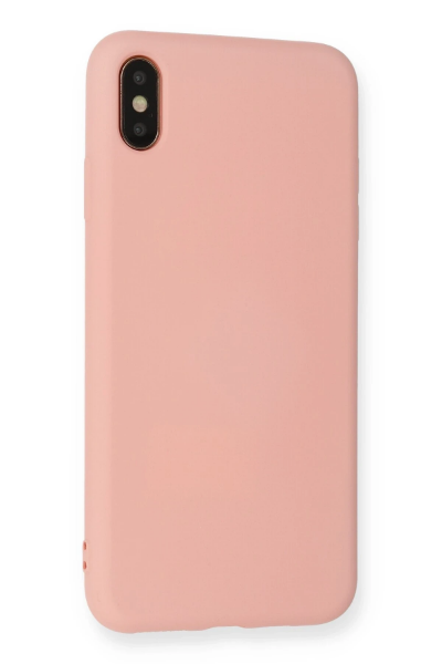 Newface iPhone XS Max Kılıf Nano içi Kadife Silikon - Pembe resmi