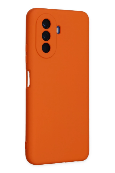 Newface Huawei Nova Y70 Kılıf Nano içi Kadife Silikon - Turuncu resmi