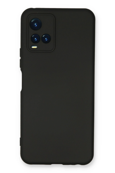 Newface Vivo Y21S Kılıf Nano içi Kadife Silikon - Siyah resmi