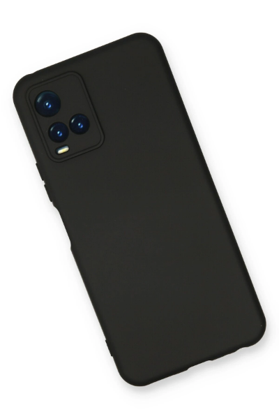 Newface Vivo Y21S Kılıf Nano içi Kadife Silikon - Siyah resmi