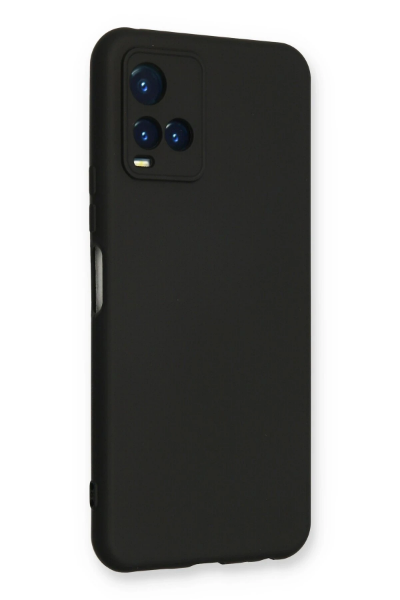 Newface Vivo Y21S Kılıf Nano içi Kadife Silikon - Siyah resmi