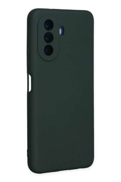 Newface Huawei Nova Y70 Kılıf Nano içi Kadife Silikon - Koyu Yeşil resmi