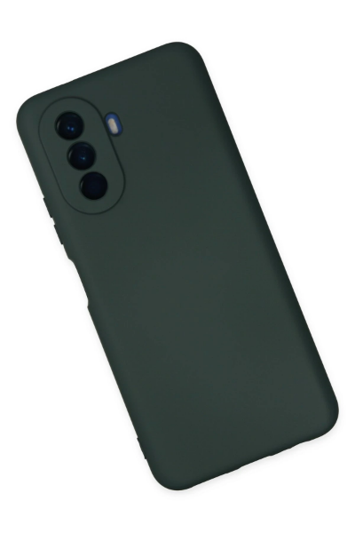 Newface Huawei Nova Y70 Kılıf Nano içi Kadife Silikon - Koyu Yeşil resmi