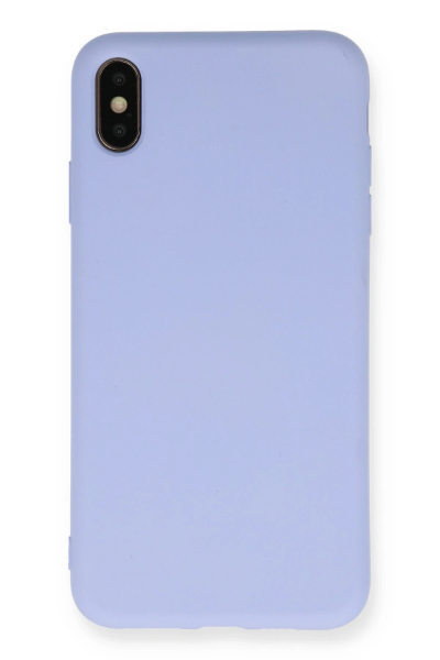 Newface iPhone XS Max Kılıf Nano içi Kadife Silikon - Lila resmi