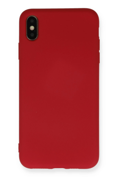 Newface iPhone XS Max Kılıf Nano içi Kadife Silikon - Kırmızı resmi