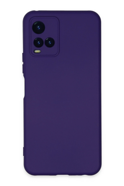 Newface Vivo Y21S Kılıf Nano içi Kadife Silikon - Mor resmi