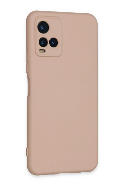 Newface Vivo Y21S Kılıf Nano içi Kadife Silikon - Pudra resmi