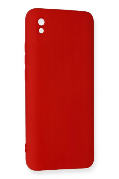 Newface Xiaomi Redmi 9A Kılıf Nano içi Kadife Silikon - Kırmızı resmi