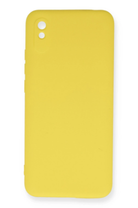 Newface Xiaomi Redmi 9A Kılıf Nano içi Kadife Silikon - Sarı resmi
