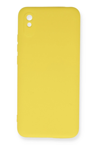 Newface Xiaomi Redmi 9A Kılıf Nano içi Kadife Silikon - Sarı resmi