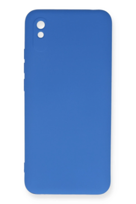 Newface Xiaomi Redmi 9A Kılıf Nano içi Kadife Silikon - Mavi resmi
