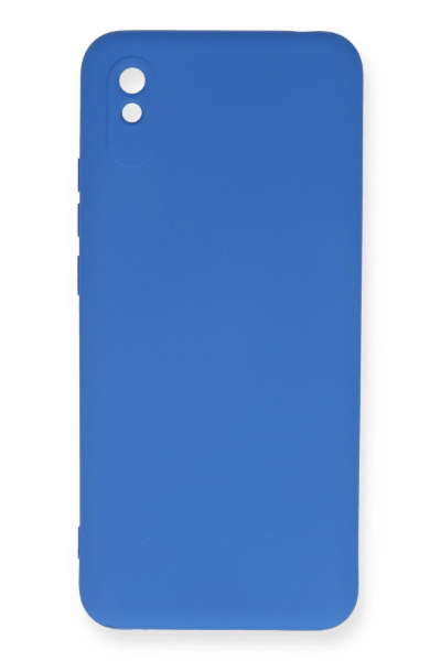 Newface Xiaomi Redmi 9A Kılıf Nano içi Kadife Silikon - Mavi resmi