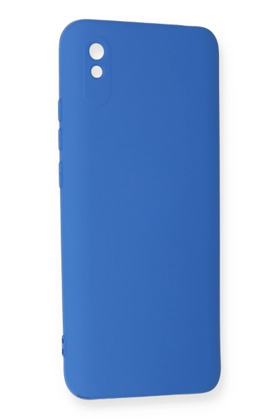 Newface Xiaomi Redmi 9A Kılıf Nano içi Kadife Silikon - Mavi resmi