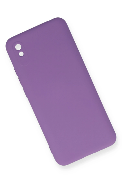 Newface Xiaomi Redmi 9A Kılıf Nano içi Kadife Silikon - Mor resmi