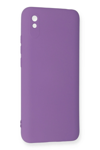 Newface Xiaomi Redmi 9A Kılıf Nano içi Kadife Silikon - Mor resmi