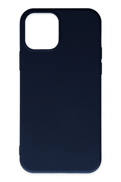Newface iPhone 11 Pro Max Kılıf Nano içi Kadife Silikon - Lacivert resmi