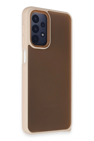 Newface Samsung Galaxy A23 4G Kılıf Elegant Kapak - Pudra resmi